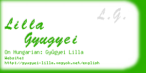 lilla gyugyei business card